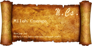 Mileh Csenge névjegykártya
